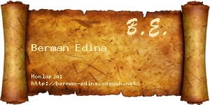 Berman Edina névjegykártya